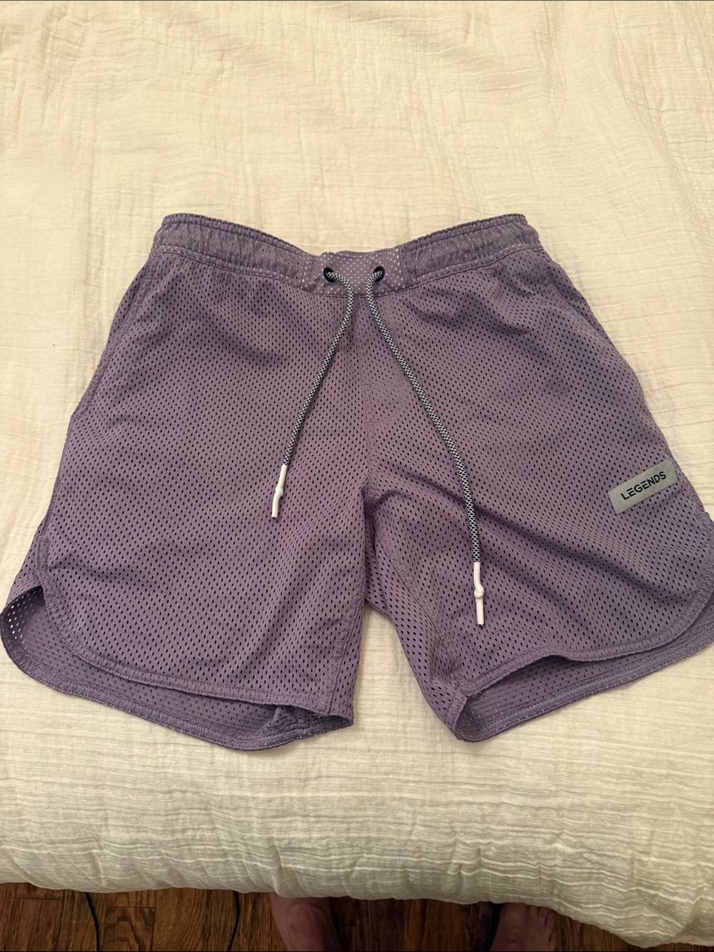 Legends Purple Luka Mesh Athletic Shorts w/ Liner Medium 7”